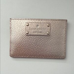 kate spade metallic rose card case